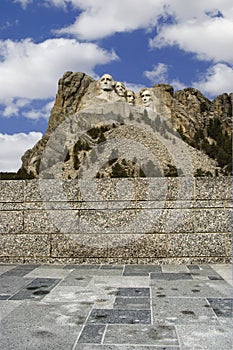 Mount Rushmore from walkway.