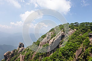 Mount Sanqing or Sanqingshan in Jiangxi, China