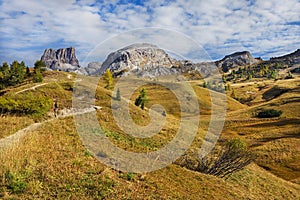 Mount Sass de Stria, Falyarego path, Dolomites photo