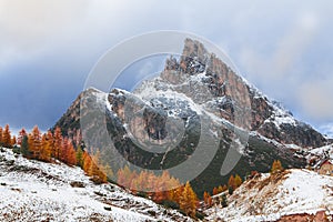 Mount Sass de Stria, Falzarego path, Dolomites photo