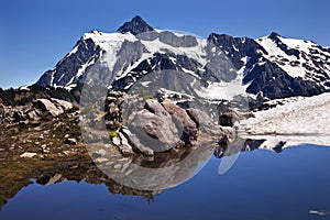 Mount Shuksan Blue Snow Pool Washington