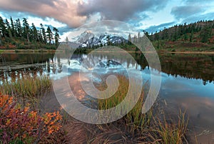 Mount Shuksan and Picture Lake in Baker Wilderness