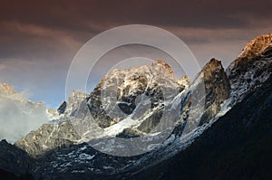 The Mount Siguniang in China Tibetan Qiang Autonomous Prefecture of Ngawaï¼ˆAbaï¼‰