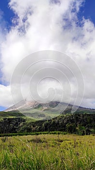 Mount Sinabung in Karo Regency, Indonesia, a very amazing mountain photo