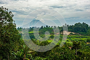 Mount Sinabung Volcano in North Sumatra