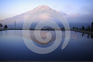 Mount Sindoro in Central Java Indonesia