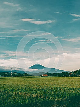 Mount Slamet in Central Java, Indonesia