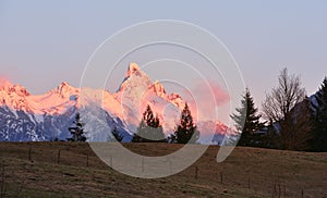 Mount Slesse at sunset