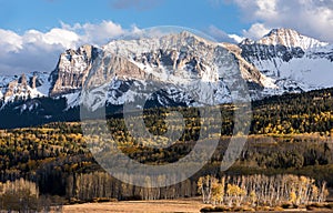 Mount Sneffels Range on the west end viewed from the Last Dollar Road, Colorado. photo