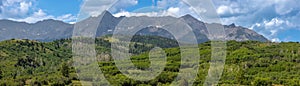 Mount Sneffles landscape at Continental divide in Colorado during summer time