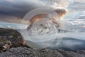 Mount Solitary bush fire Blue Mountains