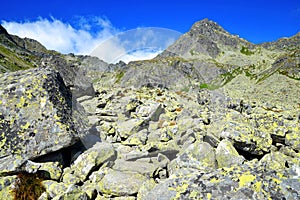 Hora Štrbský štít v Mlynické dolině, Tatry, Slovensko.