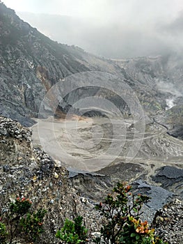 Mount Tangkuban Parahu in Indonesia