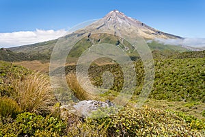 Mount Taranaki / Mount Egmont in Egmont National Park, North Island, New Zealand