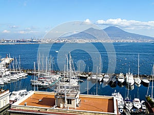 The Mount Vesuvius and the Gulf of Naples