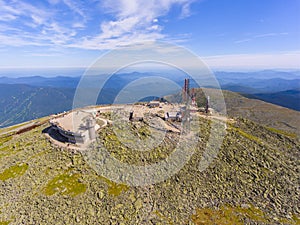 Mount Washington Summit aerial view, NH, USA