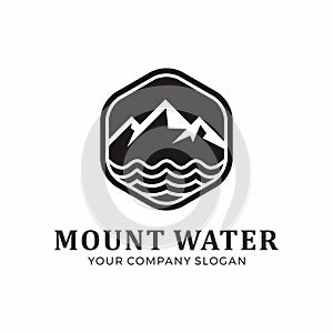 Mount and water logo design