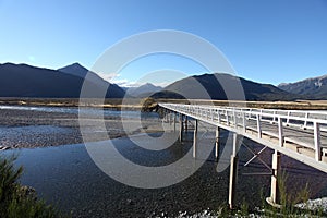 Mount White bridge, Waimakariri river, New Zealand