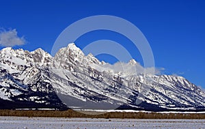 Mount Woodring of the Grand Tetons Peaks in Grand Tetons National Park