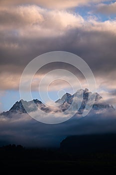 The Mount Wysoka (2547 m asl.), Spring landscape of the Tatra Mountains, Slovakia