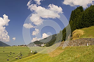 Mountaiin valley village in Austrian Alps