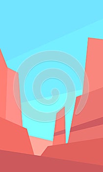 Low poly canyon landscape