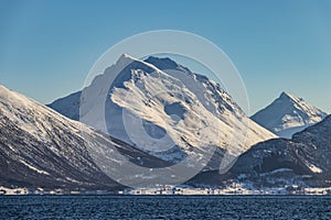 A mountain above the fjord