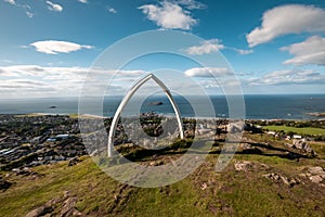 The caostal village from above on a mountain