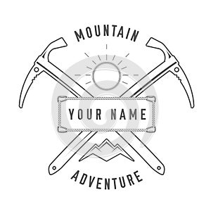 Mountain Adventure - Alpine Club Vector Emblem - Icon - Print - Badge