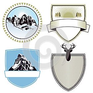 Mountain adventure and expedition badges