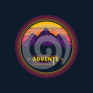 Mountain adventure logo