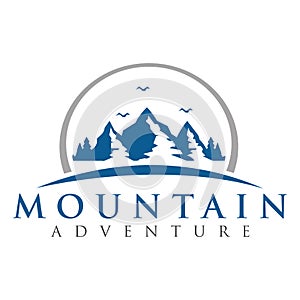 Mountain Adventure logo Vintage . Mountain Outdoor Logo Design ,Hiking, Camping, Expedition And Outdoor Adventure. Explorin