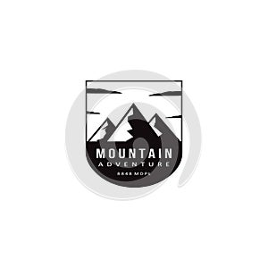 Mountain Adventure Wild Logo Vector Illustration Design Vintage Emblem