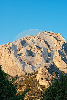 Mountain against the sky