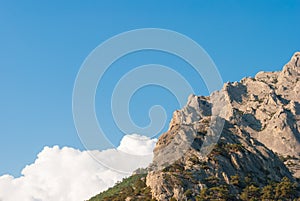 Mountain against the sky