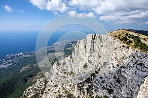 Mountain Ai-Petri natural landscape view, Krym