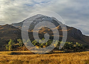 Mountain along Loch Clair, Scotlad