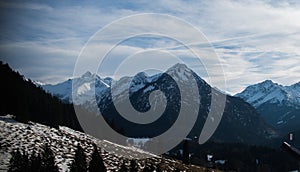 Mountain in Alp in Germany near Oberstdorf