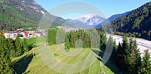 Mountain alpin landscape, aerial view