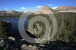 Mountain and alpine lake