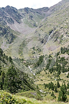 Mountain in Andorra Pyrenees, La Massana, Refugi de Coma Pedrosa, Andorra photo