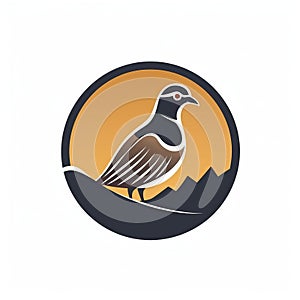 Mountain Animal Logo Design With Accurate Bird Specimens photo