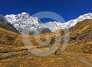 Mountain Annapurna and Annapurna Base Camp