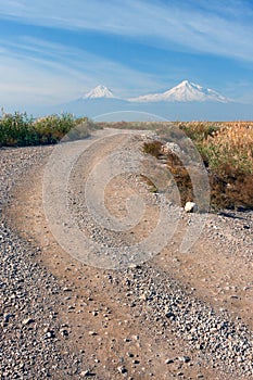Mountain of Ararat view from Armenia