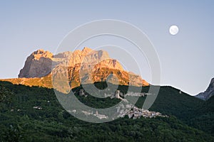 mountain area of the gran sasso italy abruzzo