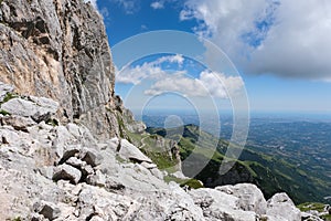 mountain area of the gran sasso italy abruzzo
