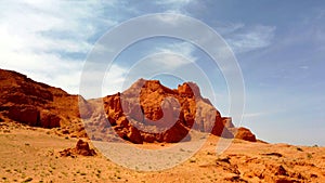 Mountain in an arid desert