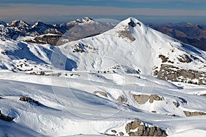 Mountain Arles of the Atlantic Pyrenees in winter photo