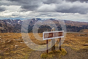 Mountain at Beartooth highway in Montana photo