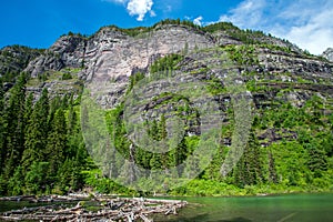 A mountain in Avalanche Basin in Glacier National Park.